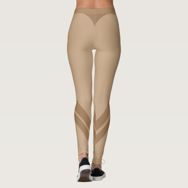 Brown Booty Shape Leggings (Back)