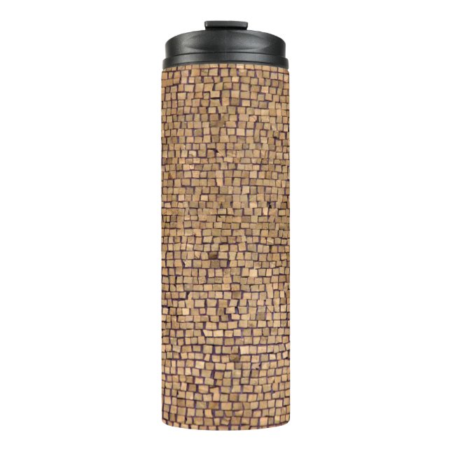 Brown brick block thermal tumbler (Front)