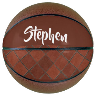 Brown brick pave pattern basketball