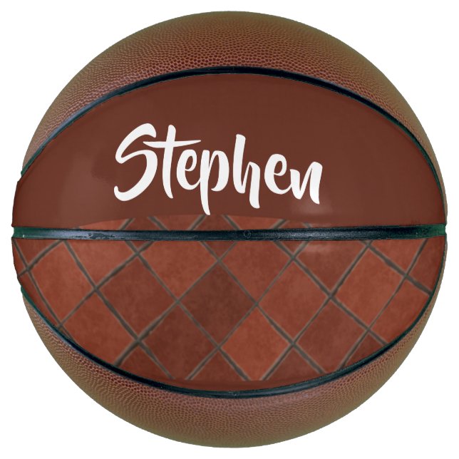 Brown brick pave pattern basketball (Front)