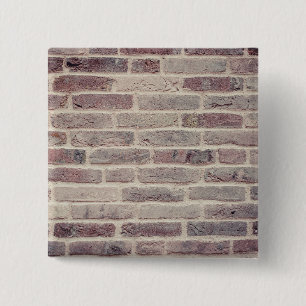 Brown Brick Wall 2 Inch Square Button