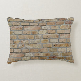 Brown Brick Wall A Novelty Design Accent Pillow