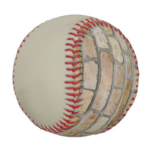 Brown Brick Wall A Novelty Design  Baseball
