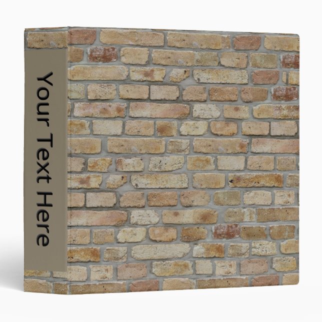 Brown Brick Wall A Novelty Design  Binder (Front/Spine)