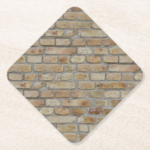 Brown Brick Wall A Novelty Design  Paper Coaster