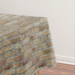 Brown Brick Wall A Novelty Design Tablecloth