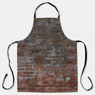 Brown brick wall apron