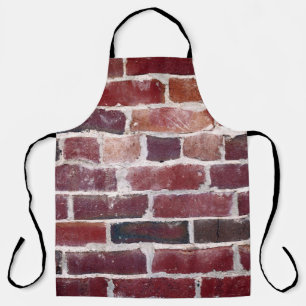 Brown brick wall apron