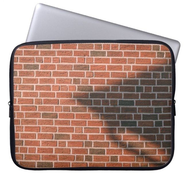 Brown brick wall laptop sleeve (Front)