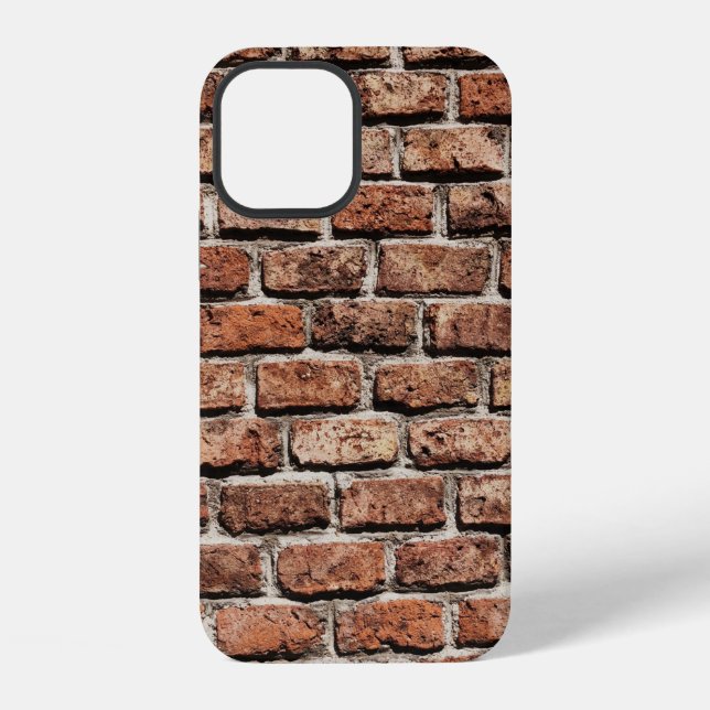 Brown brick wall on daylight iPhone case (Back)