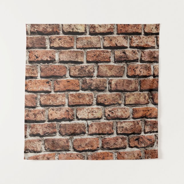 Brown brick wall on daylight tapestry (Front)