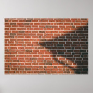 Brown brick wall poster