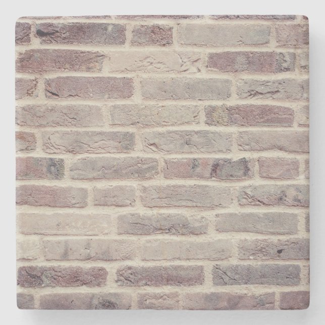 Brown Brick Wall Stone Coaster (Front)