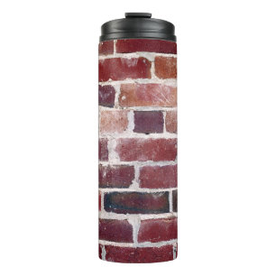 Brown brick wall thermal tumbler
