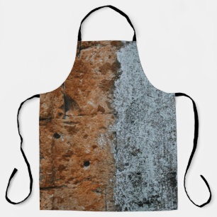 Brown bricked wall apron