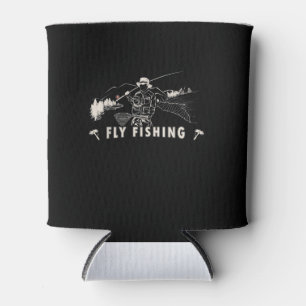 Brown Brook Trout Fly Fishing Gift Fisherman Line Can Cooler