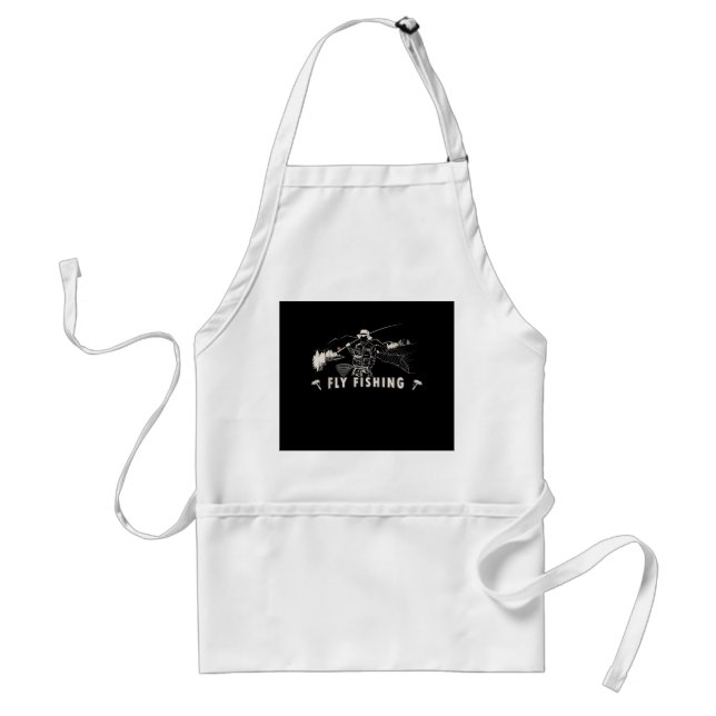 Brown Brook Trout Fly Fishing Gift Fisherman Standard Apron (Front)