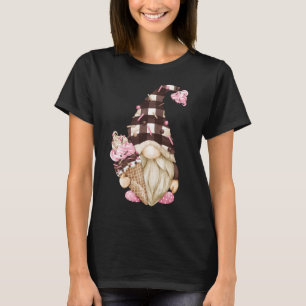 Brown Buffalo Blaid Gnome For Strawberry Ice Cream T-Shirt