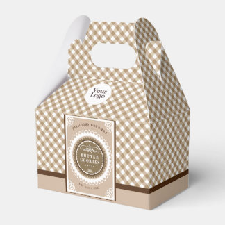 Brown Buffalo Gingham  Favor Box