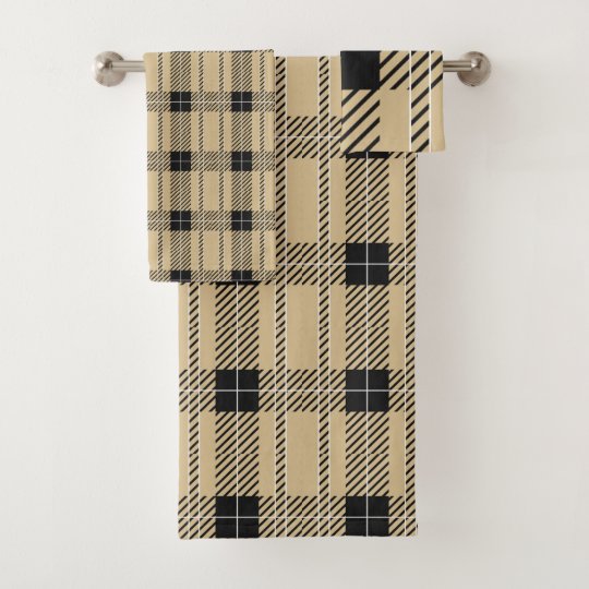 buffalo plaid towel set