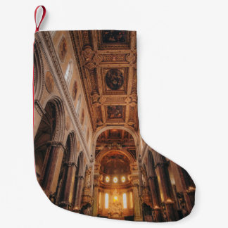 BROWN BUIILDING SMALL CHRISTMAS STOCKING