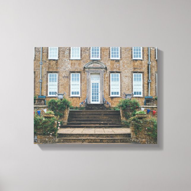 brown building facade canvas print (Front)