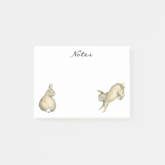 Brown Bunnies - Customizable Post-it Notes (Front)