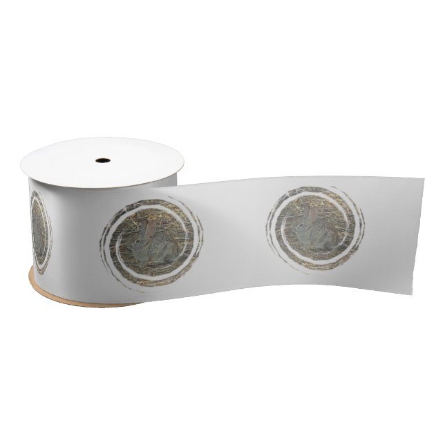 Brown Bunny Cute Desert Wild Animal Rabbit  Satin Ribbon (Spool)
