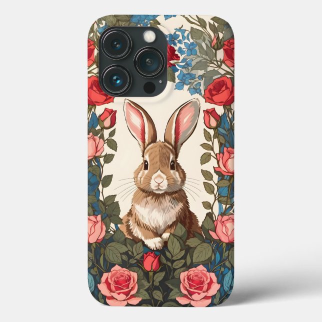 Brown Bunny Rose Garden Case-Mate iPhone Case (Back)