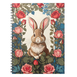 Brown Bunny Rose Garden Notebook