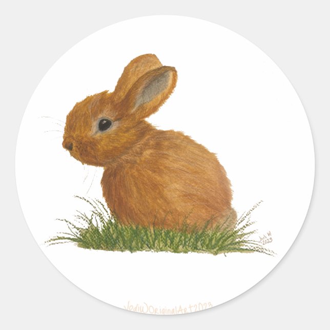Brown Bunny Sticker (Front)