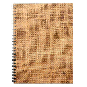 Brown burlap cloth background or sack cloth notebook