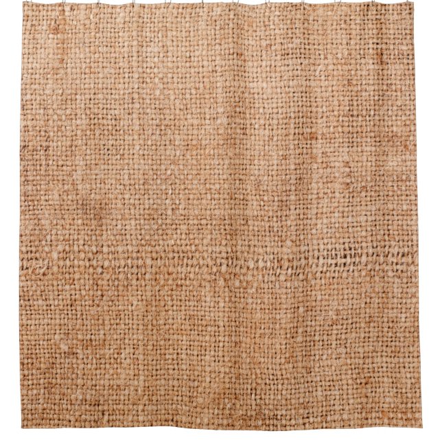 Brown burlap laying on white sheet. Abstract backg (Front)