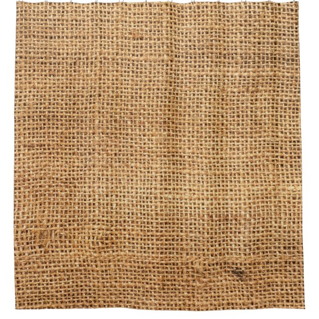 Brown Burlap Sack: Textured Cloth Background (Front)