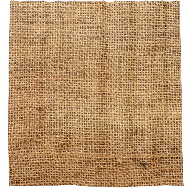 Brown Burlap Sack: Textured Cloth Background (Front)