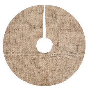 Brown burlap texture, rustic sackcloth. brushed polyester tree skirt