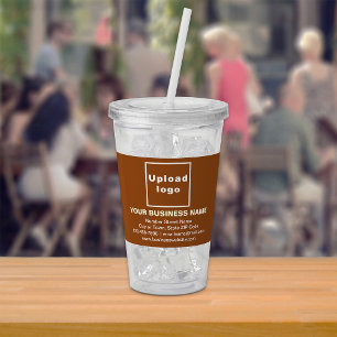 Brown Business Brand on Acrylic Tumbler