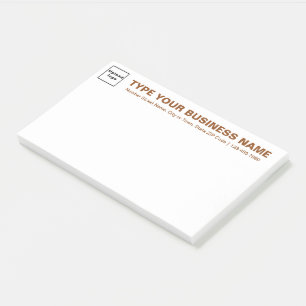 Brown Business Brand Texts on Heading of Large Post-it Notes