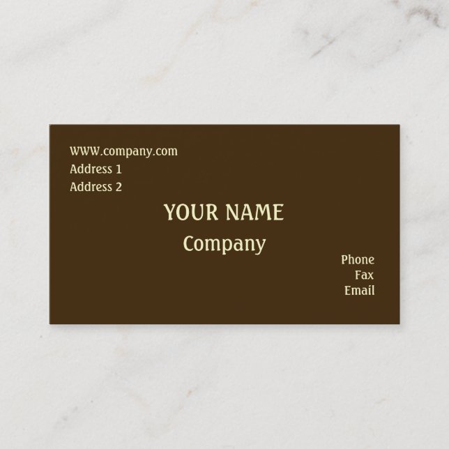 Brown Business Card (Front)