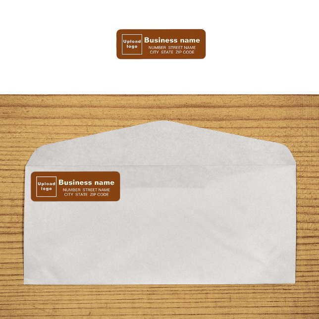 Brown Business Return Address Label (Brown business return address label on envelope)