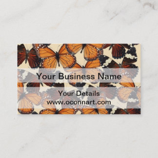 Brown butterfly pattern business card