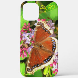 Brown Butterfly with Blue Spots on Lilacs Case-Mat iPhone 12 Pro Max Case