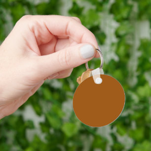 Brown Button Keychain