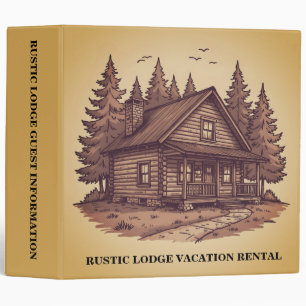 Brown Cabin in the Woods Vacation Rental Binder