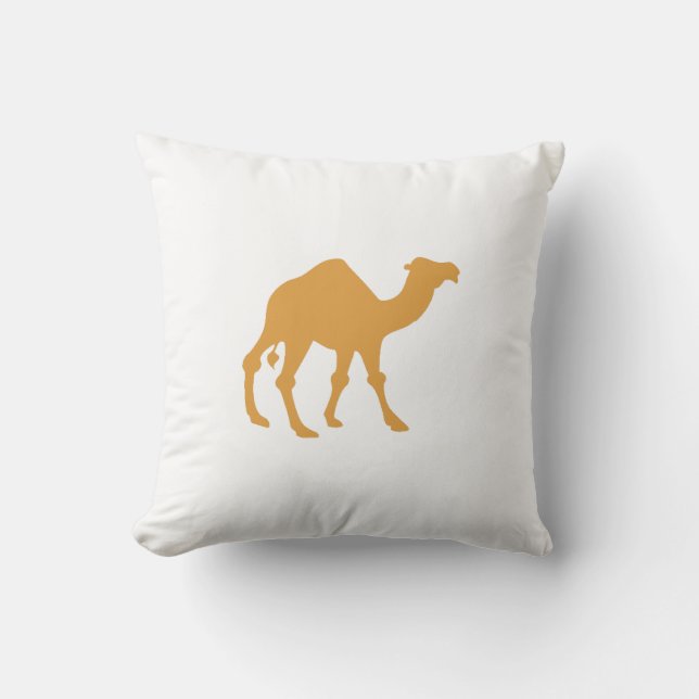 Brown Camel Throw Pillow (Front)
