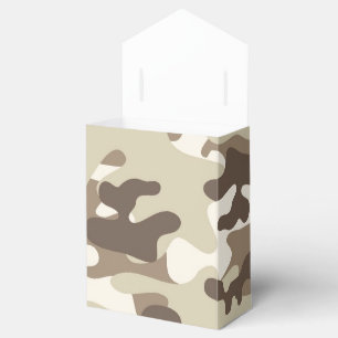 Brown Camo Design Favor Box