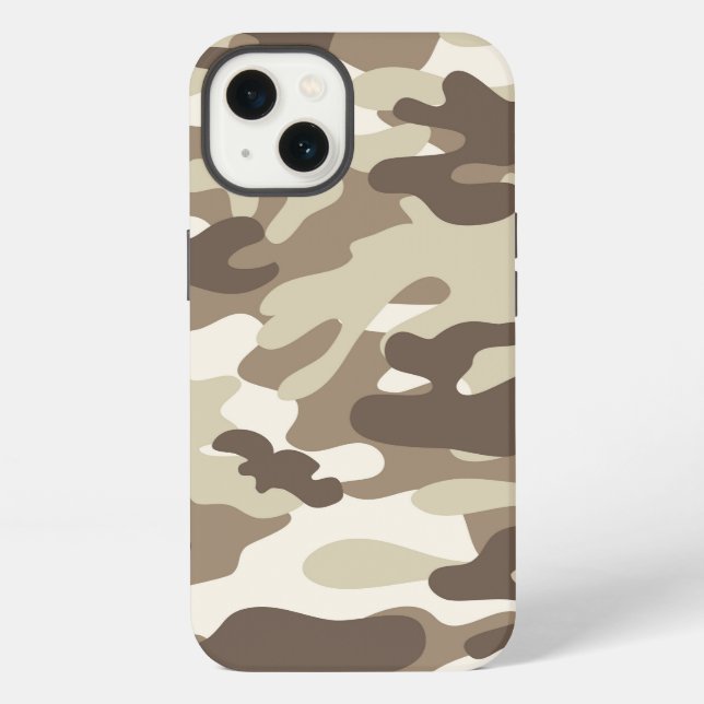 Brown Camo Design iPhone Case (Back)