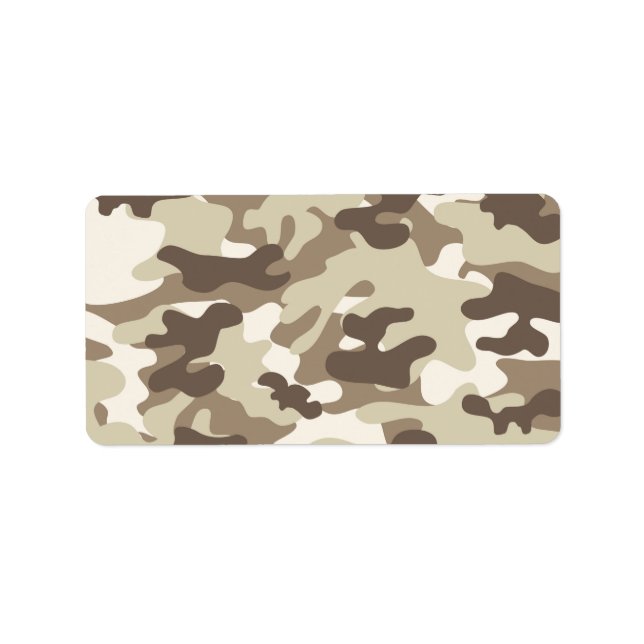 Brown Camo Design Label (Front)