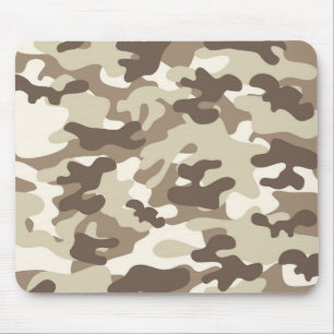 Brown Camo Design Mouse Pad