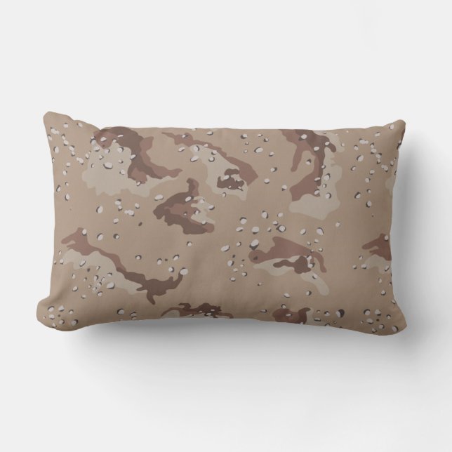 Brown Camo Father's Day Gift Lumbar Pillow (Front)
